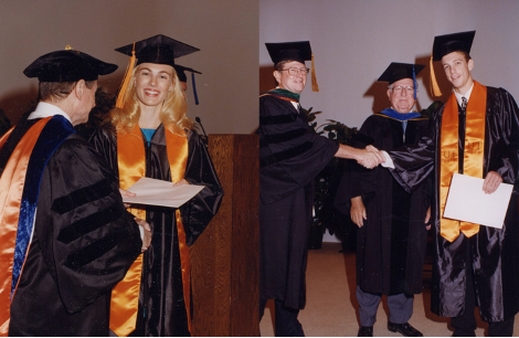 Drs. Marissa Nichole, Chris Rylander and family at graduation