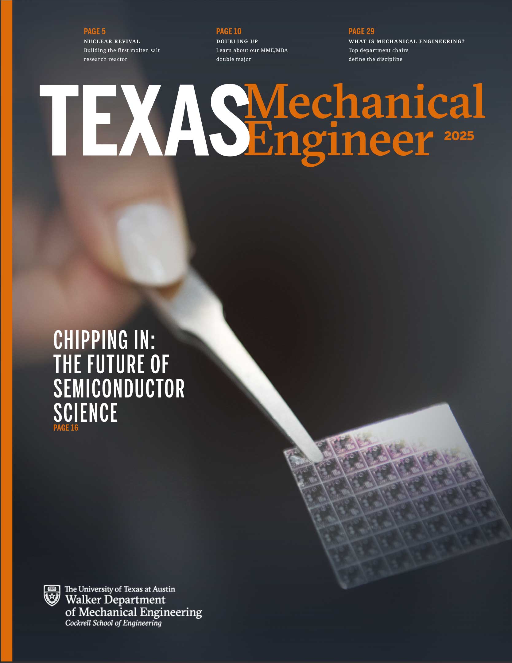 2025 UT Austin Mechanical Engineering Magazine Cover