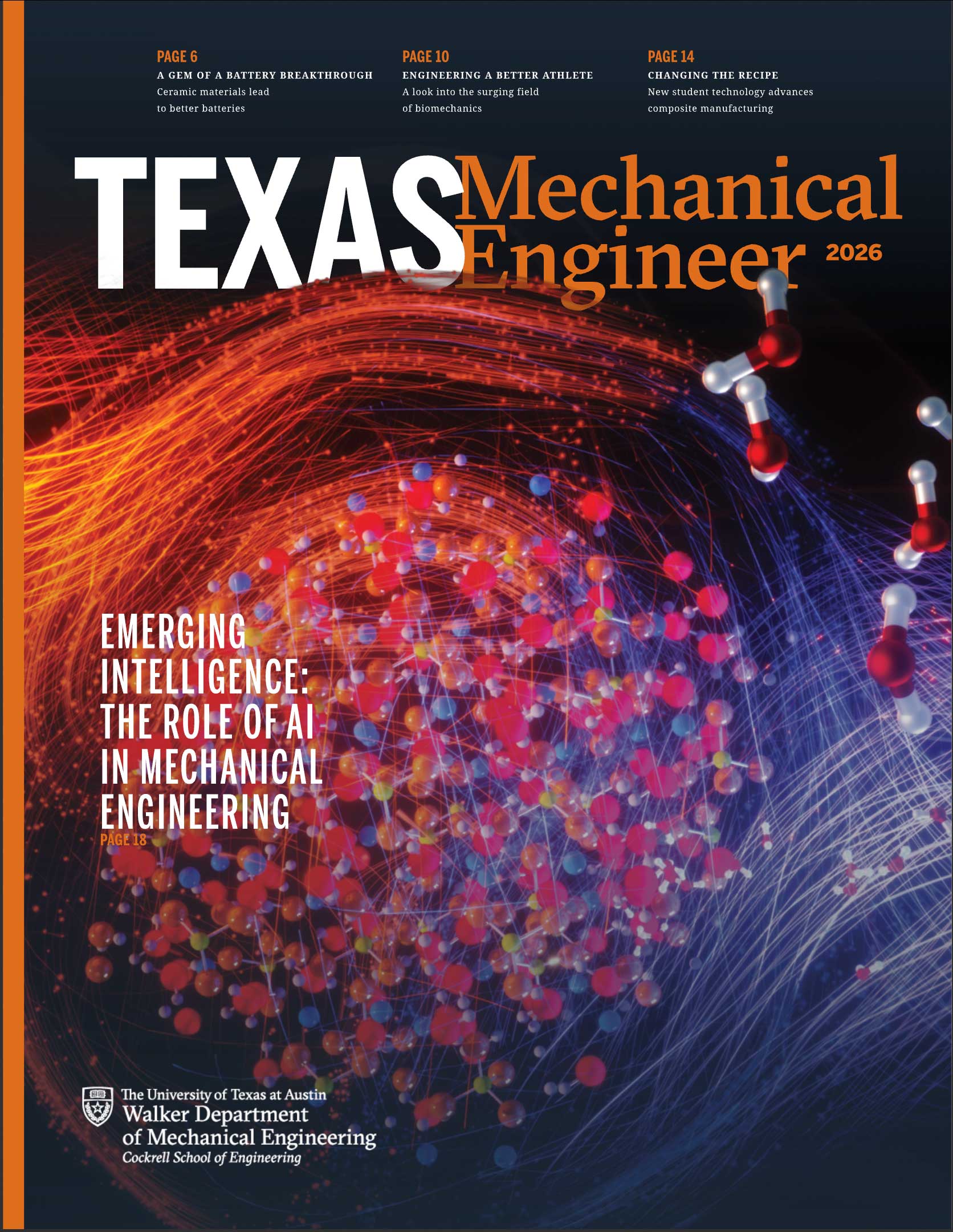 2026 UT Austin Mechanical Engineering Magazine Cover