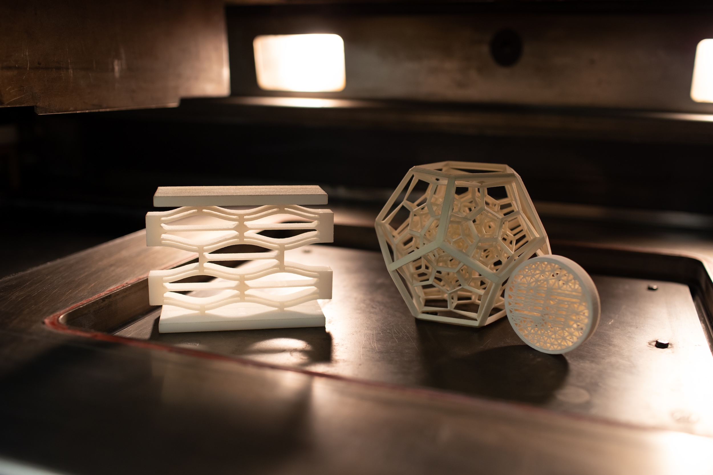 Forms and shapes made out of a polymer at UT Austin Mechanical Engineering