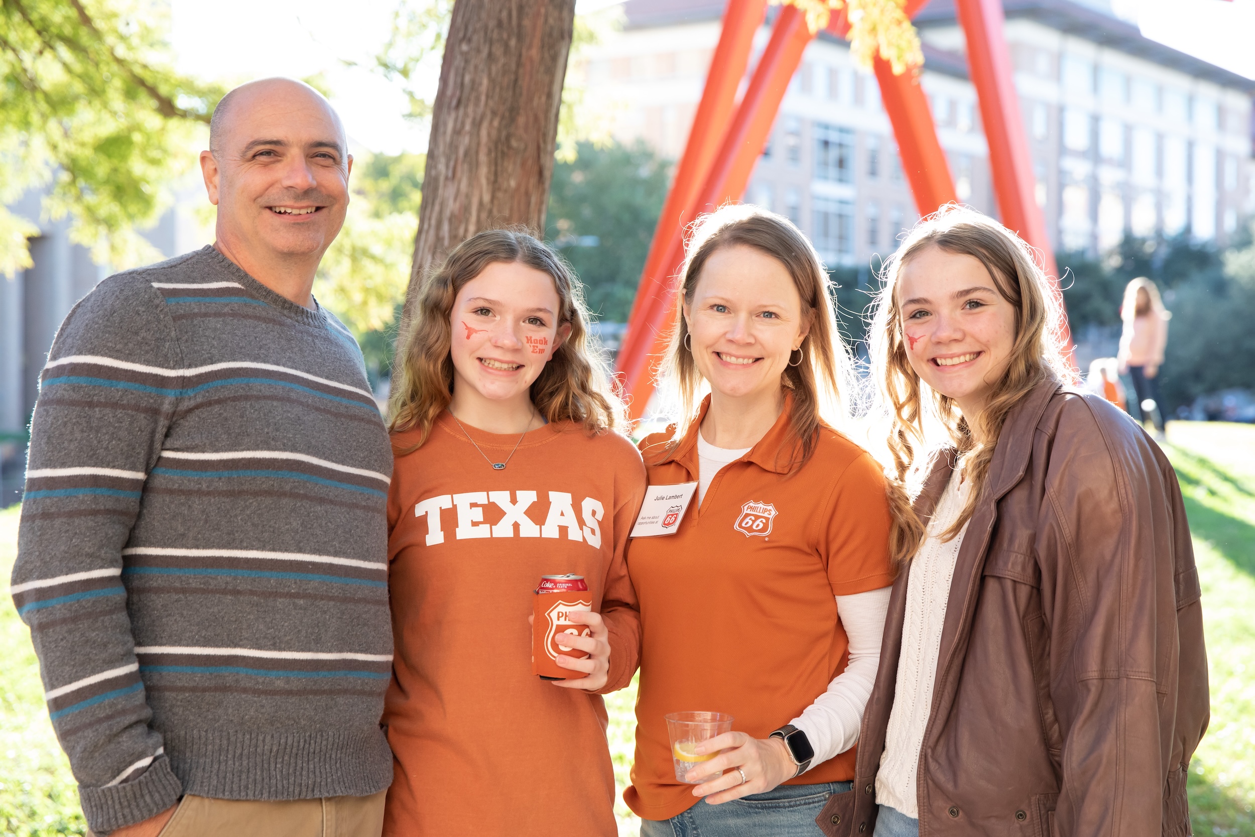 Family visiting UT Austin Mechanical engineering