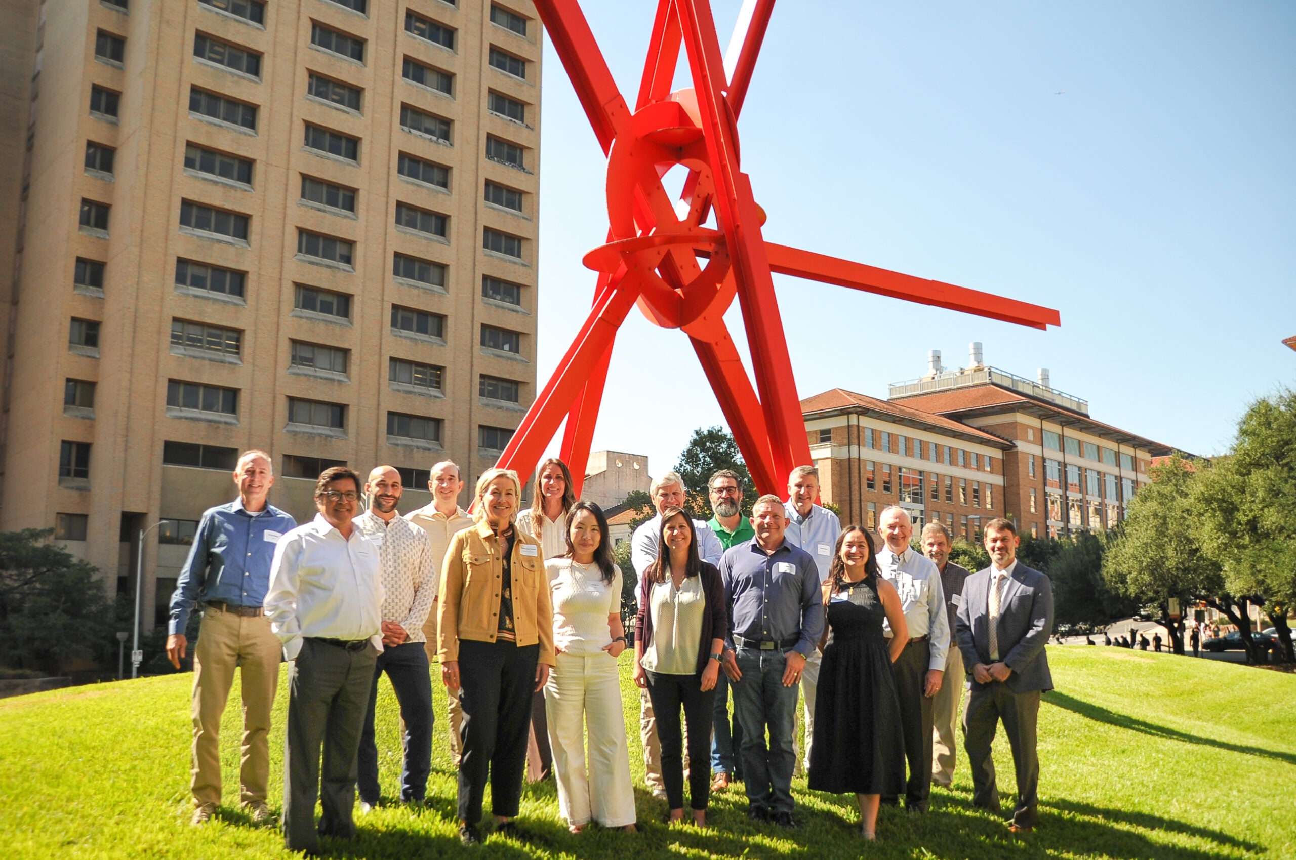 2026 EAC members in front of the clock knot